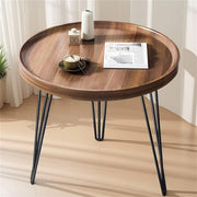 HOT SALE✨✨30%OFF  ||  Modern minimalist, luxury-style small round walnut table—the perfect companion for your bedroom.