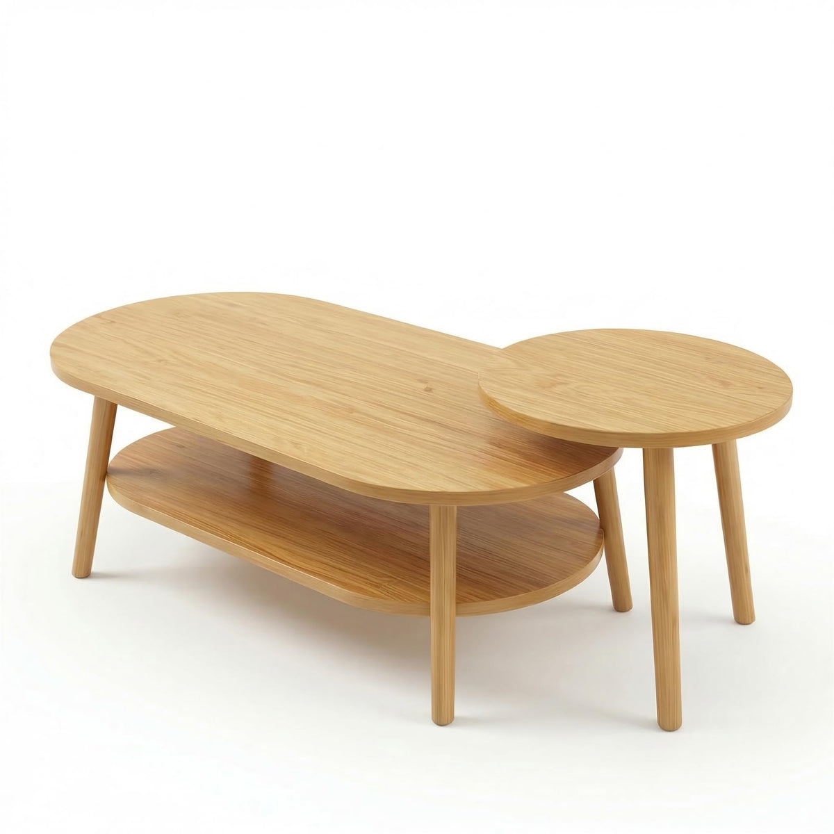 🔥🔥 Best-Seller at a Great Value!!! Modern Two-Tier Round Storage Table