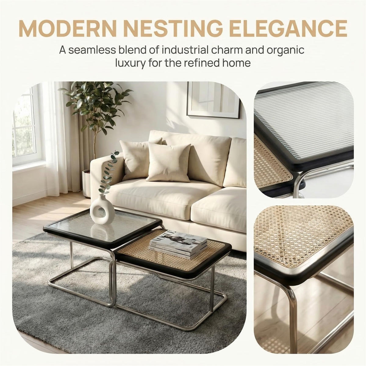 Nesting Coffee Table Set of 2