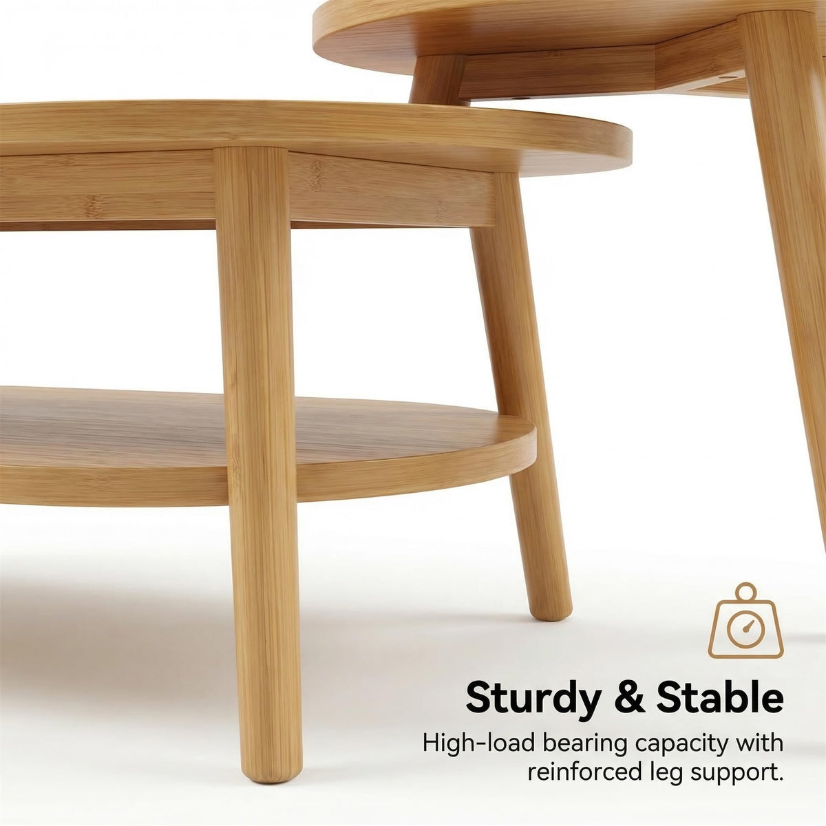 🔥🔥 Best-Seller at a Great Value!!! Modern Two-Tier Round Storage Table