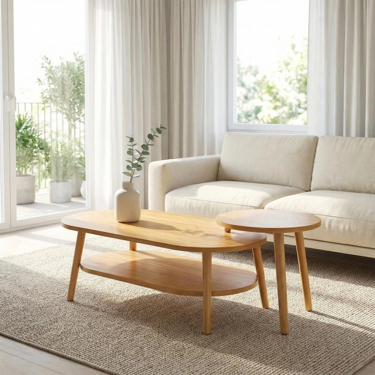 🔥🔥 Best-Seller at a Great Value!!! Modern Two-Tier Round Storage Table