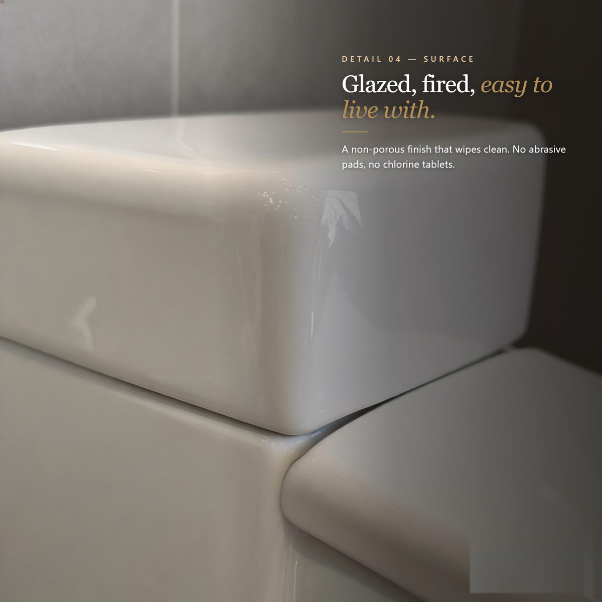 Gold Trim One-Piece Toilet
