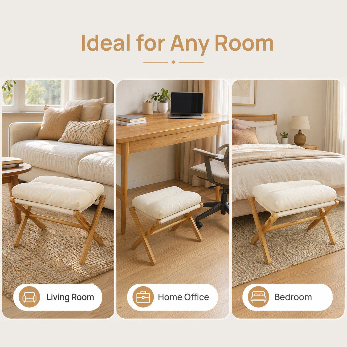 Bamboo Folding Footstool