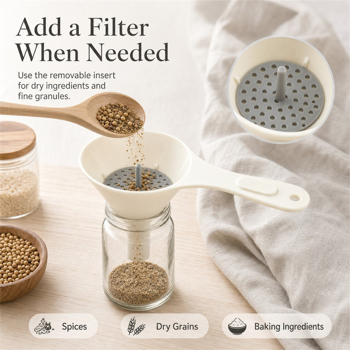 Six-Piece Nesting Funnel Set