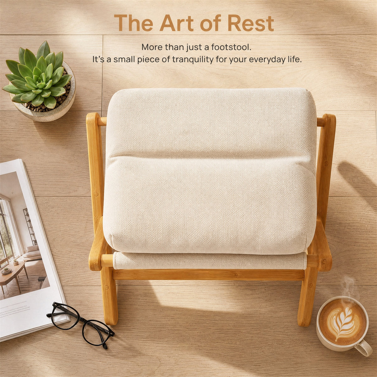 Bamboo Folding Footstool