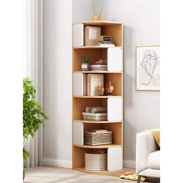 69" Vertical Bookcase Corner cabinet