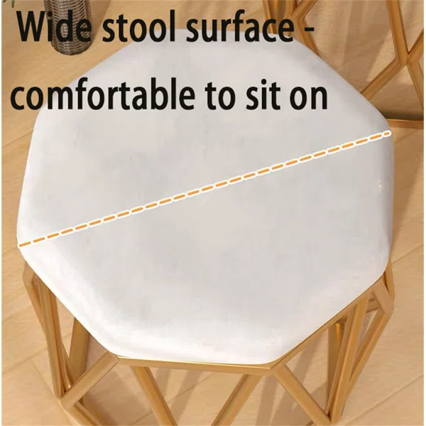 Glod Wire Round Iron Metal Stool Side End Table Stand Chair