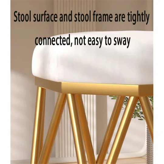 Glod Wire Round Iron Metal Stool Side End Table Stand Chair