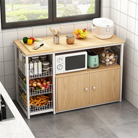 Kitchen Utility Storage Shelf with Cabinet