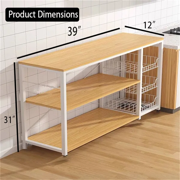 2-Tier Kitchen Rack Utility Storage Cart