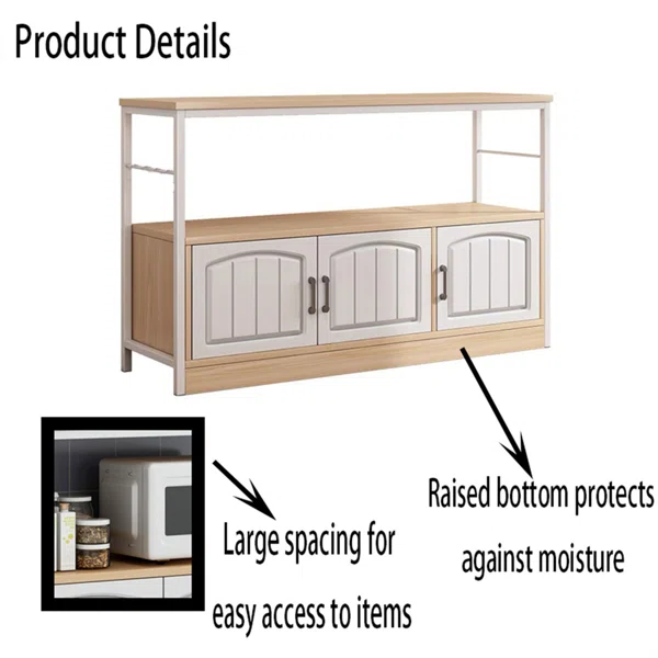 Kitchen Utility Storage Shelf with Cabinet