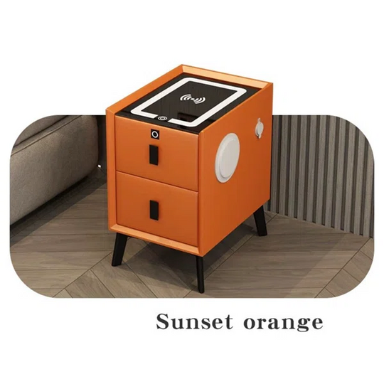 Modern Smart Floating Nightstand with Wireless Charging & Bluetooth Speakers & USB Port