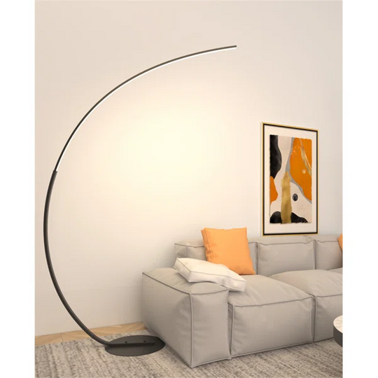 62.99'' Black LED Arched/Arc Floor Lamp