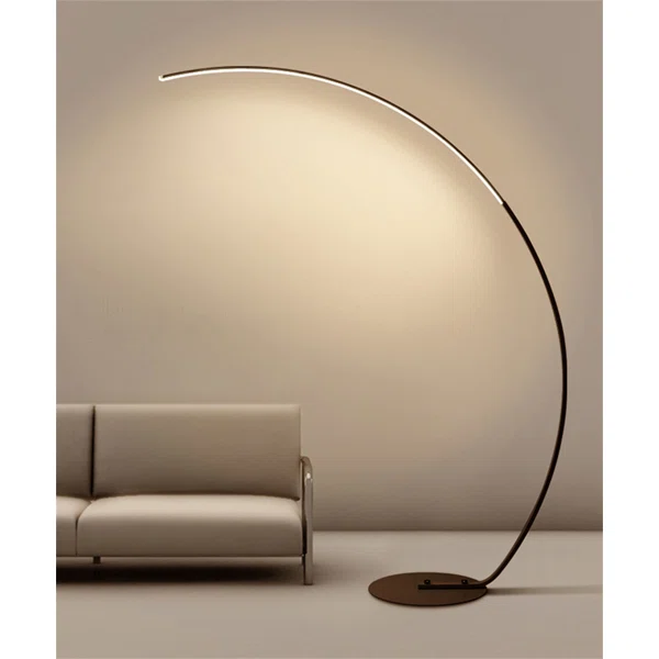 62.99'' Black LED Arched/Arc Floor Lamp