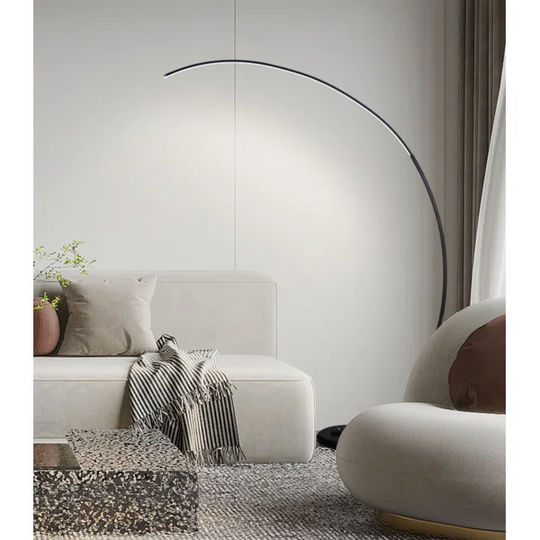 62.99'' Black LED Arched/Arc Floor Lamp