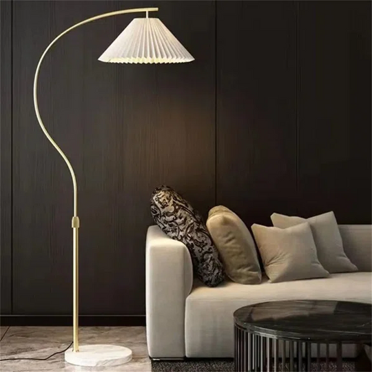 Modern Arched Floor Lamp with Bulbs for Bedroom