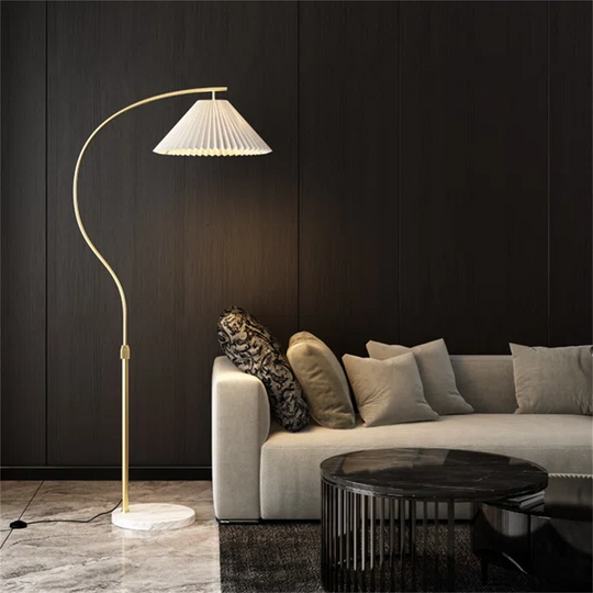 Modern Arched Floor Lamp with Bulbs for Bedroom