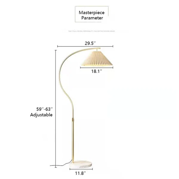 Modern Arched Floor Lamp with Bulbs for Bedroom