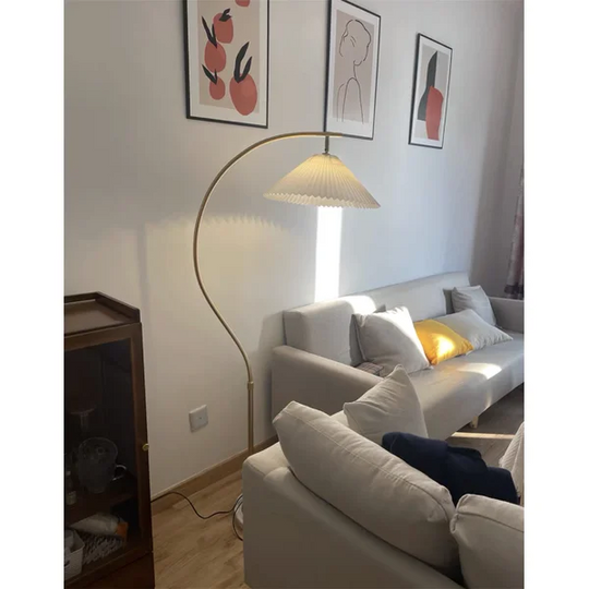 Modern Arched Floor Lamp with Bulbs for Bedroom