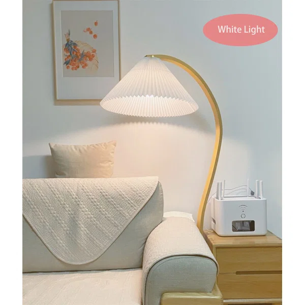 Modern 59.8" Arched Floor Lamp with Bulbs for Bedroom