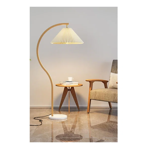 Modern 59.8" Arched Floor Lamp with Bulbs for Bedroom