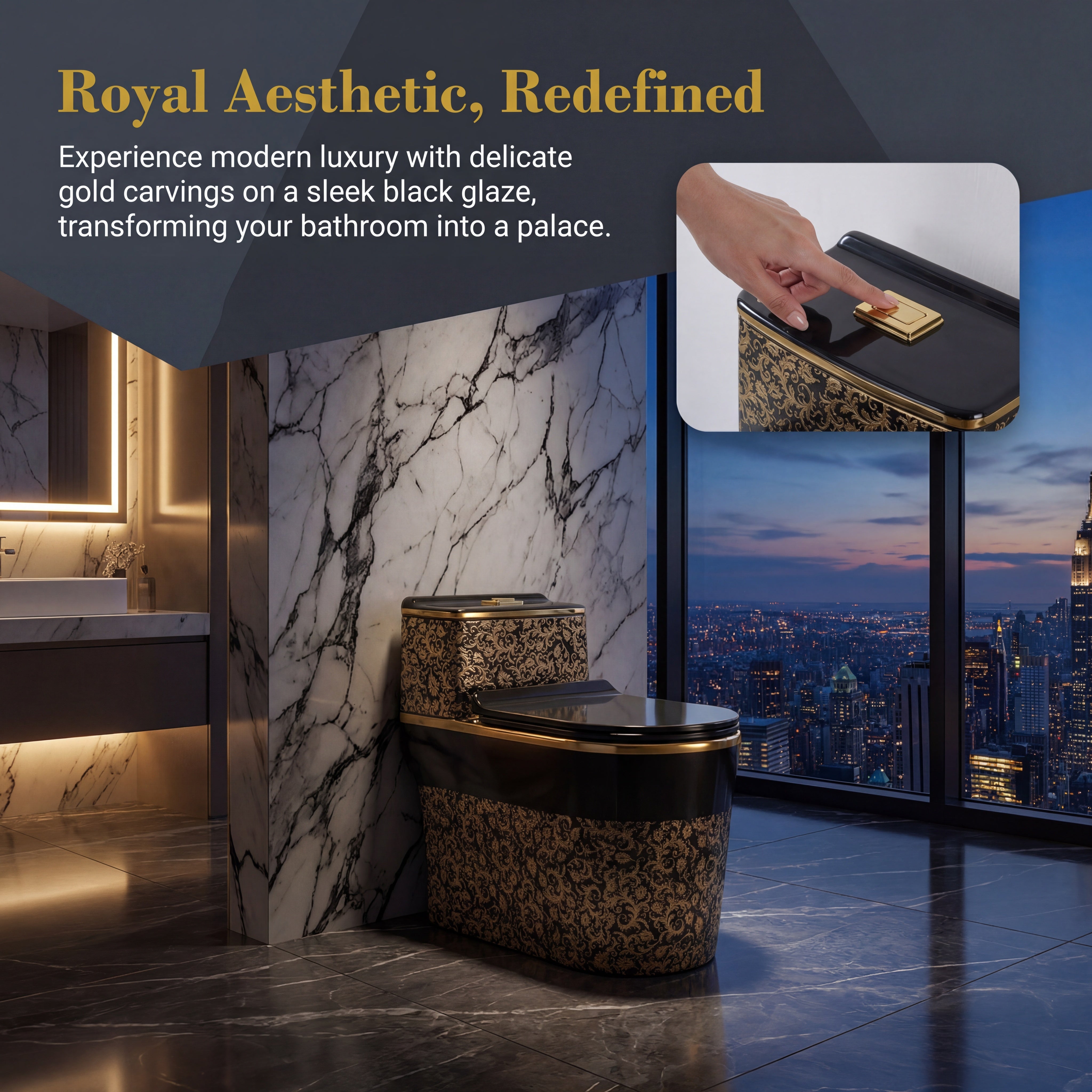 (Expected to arrive on June 15)1.45 Gallons Gpf Elongated Anti-Smell And Silent Close Coupled Toilets (Seat Included)