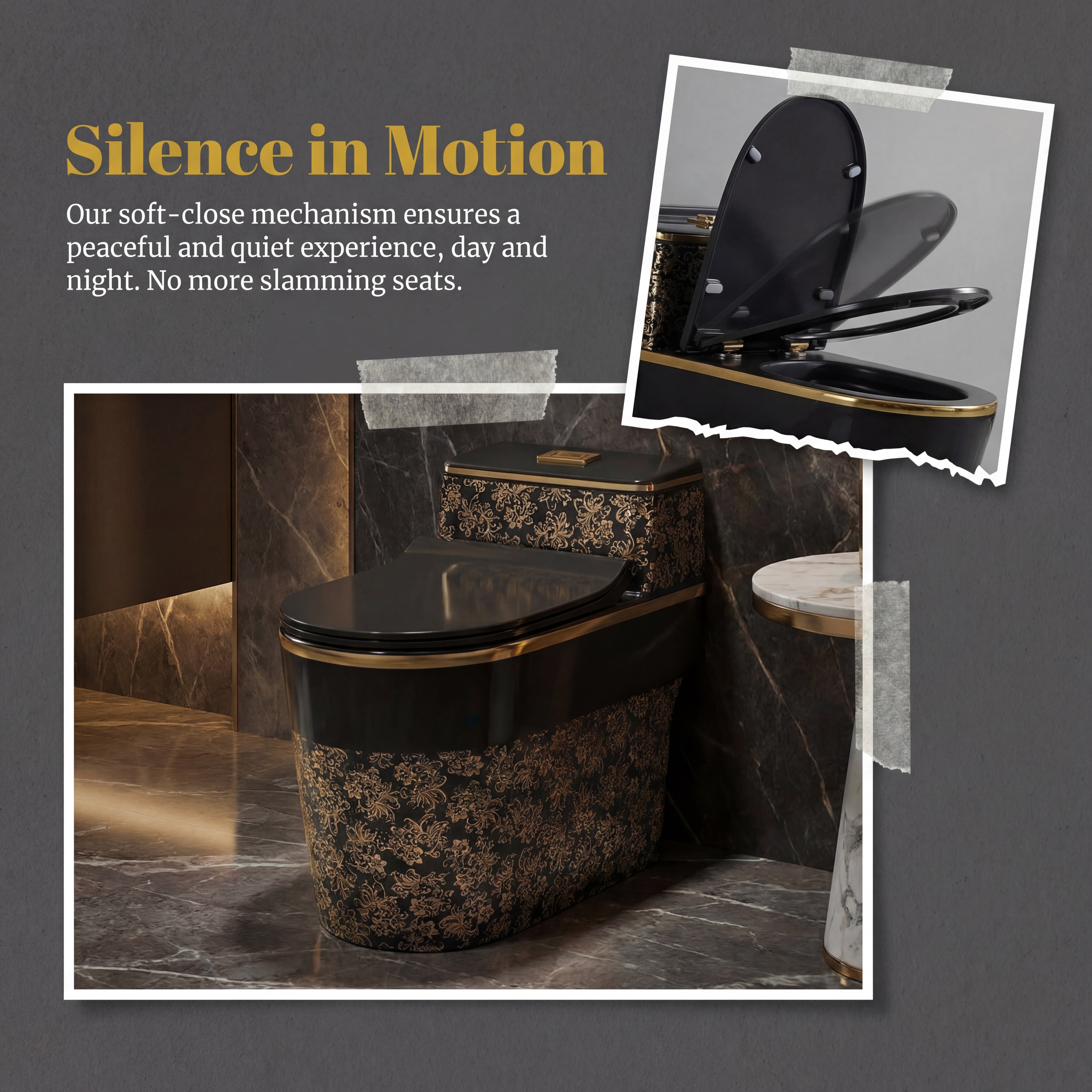 (Expected to arrive on June 15)1.45 Gallons Gpf Elongated Anti-Smell And Silent Close Coupled Toilets (Seat Included)