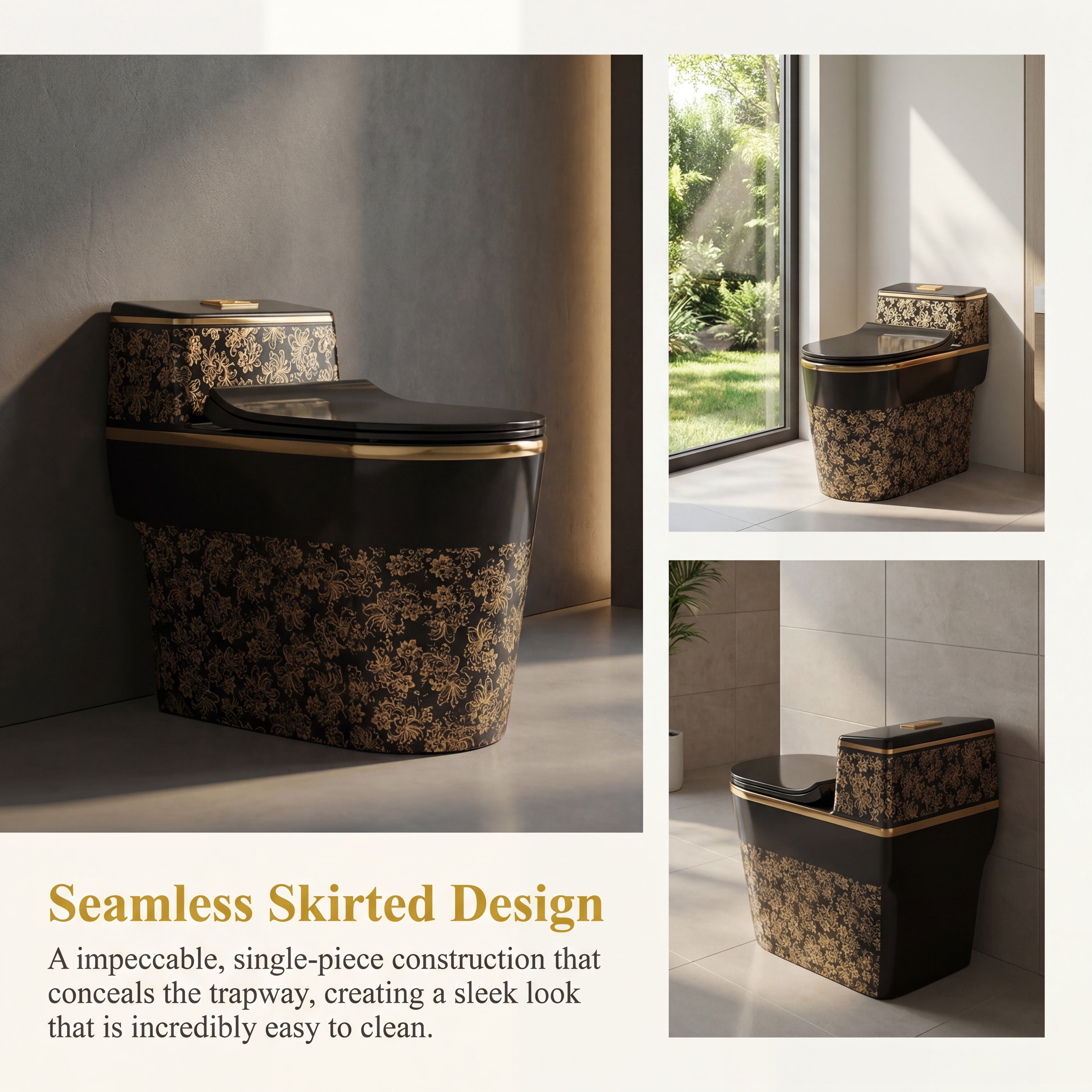 (Expected to arrive on June 15)1.45 Gallons Gpf Elongated Anti-Smell And Silent Close Coupled Toilets (Seat Included)