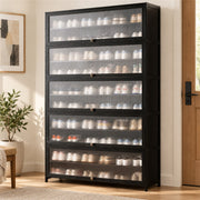 Reeded Acrylic Shoe Cabinet