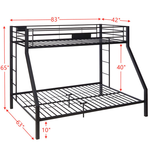 Bunk Bed (Twin XL/Queen) in Sandy Black