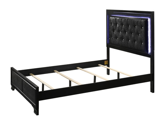 Queen Headboard, Footboard - Black