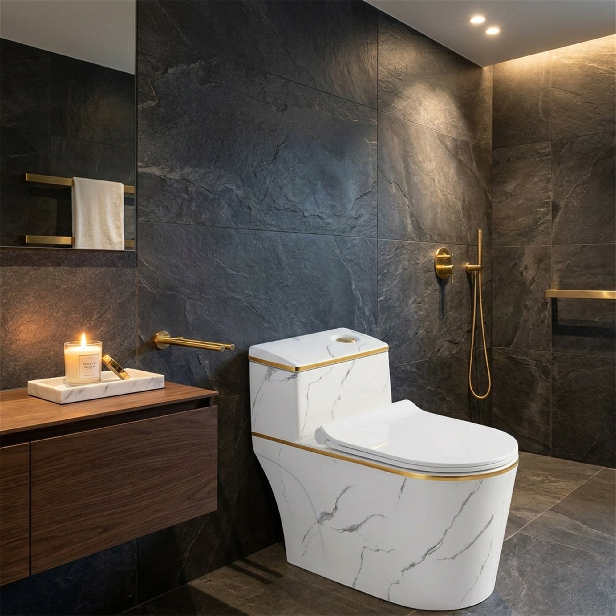 (Dedicated to Carolyn)1.6 Gallons Per Minute GPF Elongated Comfort Height Floor Mounted One-Piece Toilet (Seat Included)