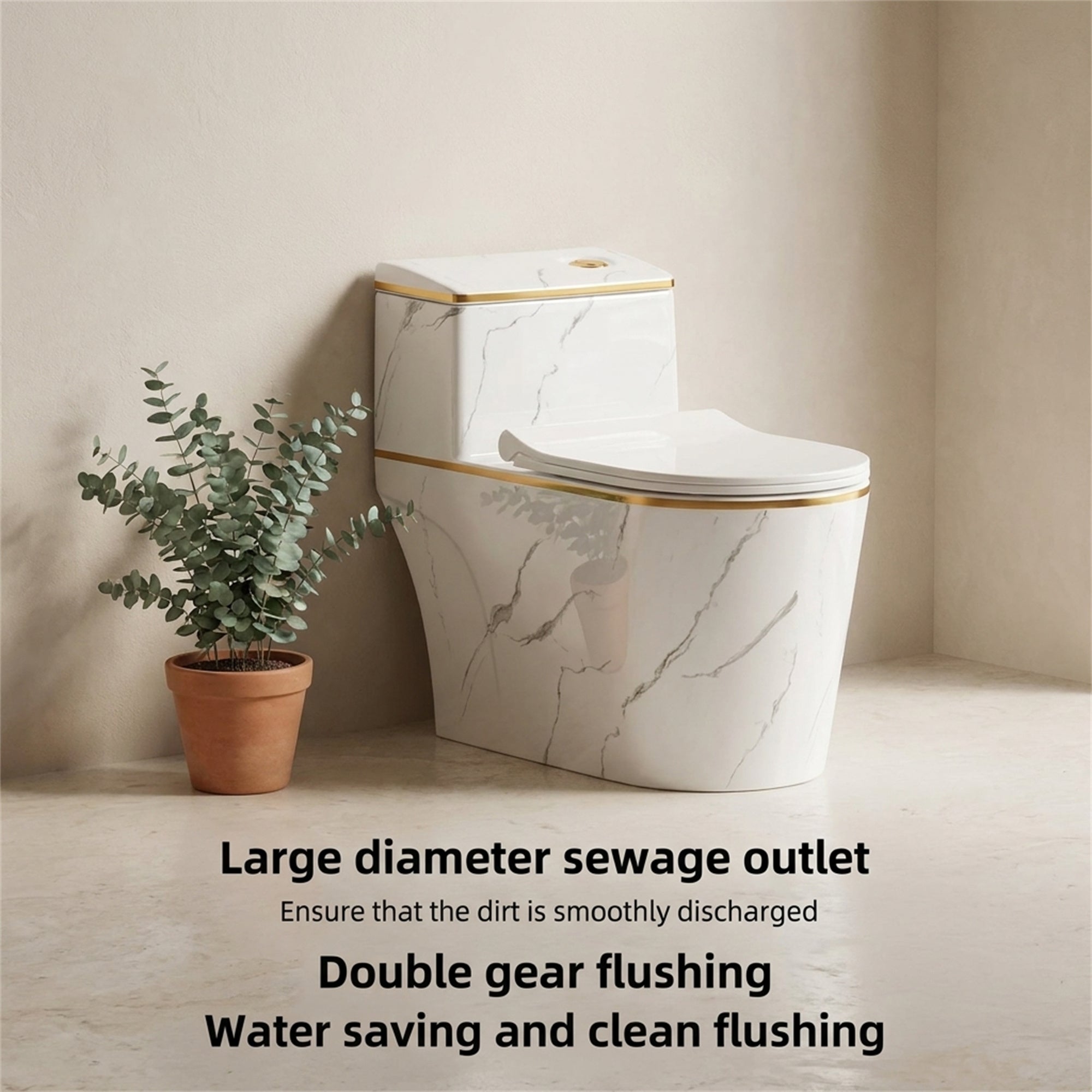 (Dedicated to Carolyn)1.6 Gallons Per Minute GPF Elongated Comfort Height Floor Mounted One-Piece Toilet (Seat Included)