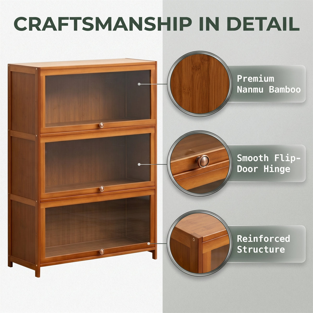 Nanmu Bamboo Storage Cabinet