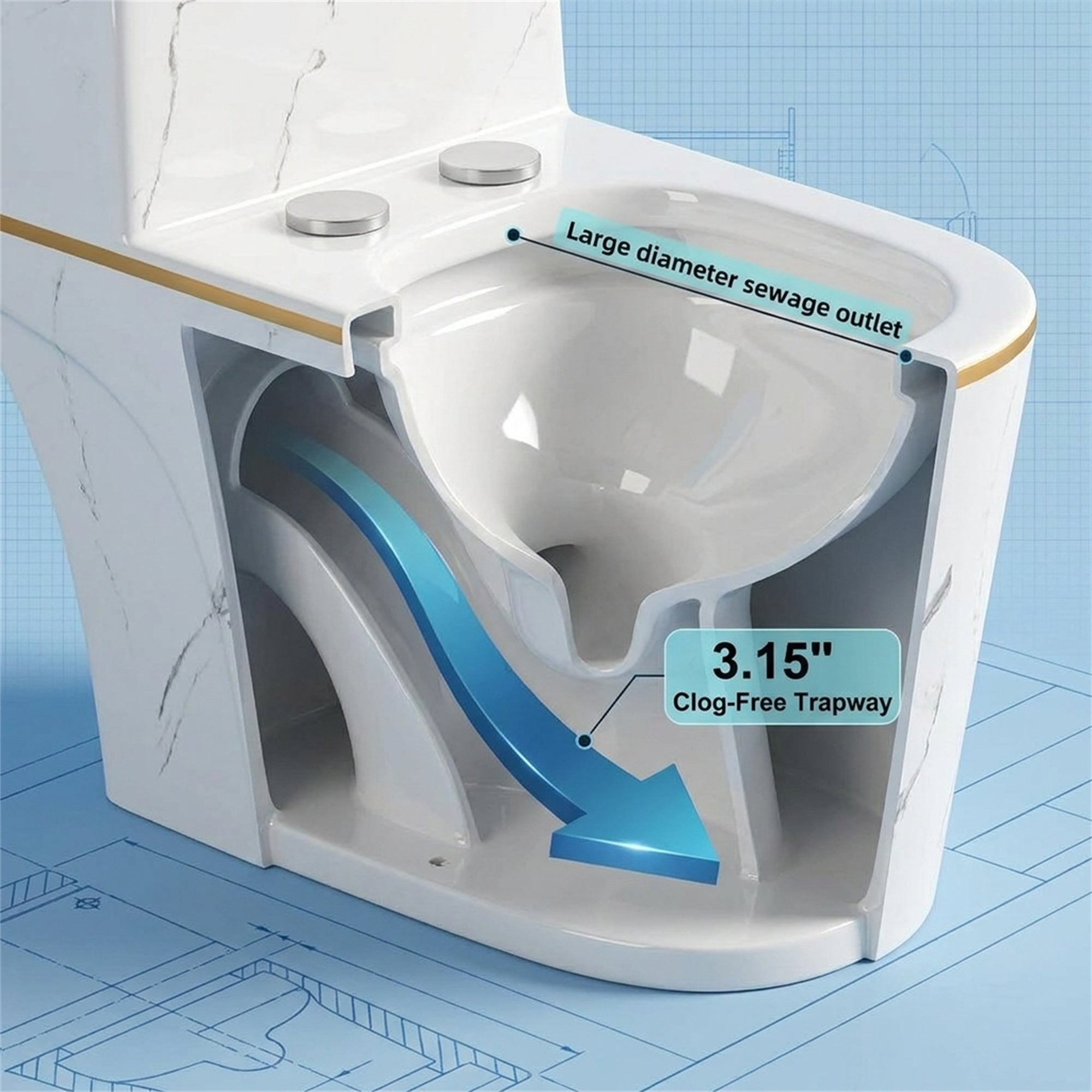 (Dedicated to Carolyn)1.6 Gallons Per Minute GPF Elongated Comfort Height Floor Mounted One-Piece Toilet (Seat Included)