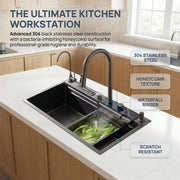 🔥🔥HOT SALE !!!   Multifunctional 304 Stainless Steel Kitchen Sink