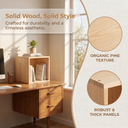 Solid Pine Cube Bookshelf, 15.7" | Modular & Stackable