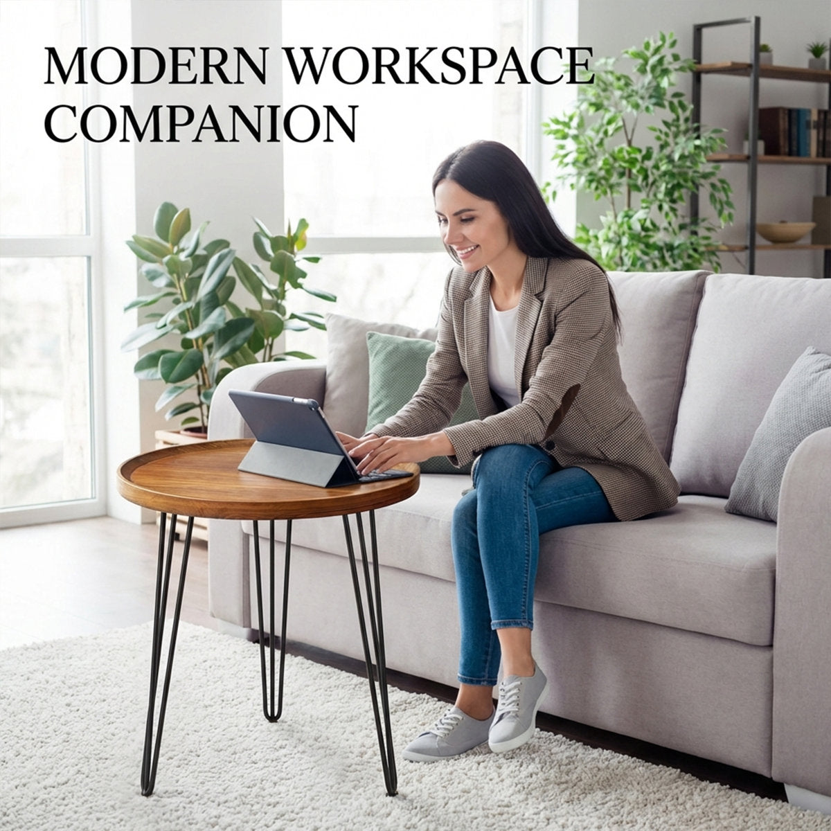 HOT SALE✨✨30%OFF  ||  Modern minimalist, luxury-style small round walnut table—the perfect companion for your bedroom.
