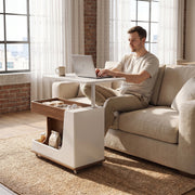 The Slide C-Table  Lift-Top Side Table / 2 Baskets