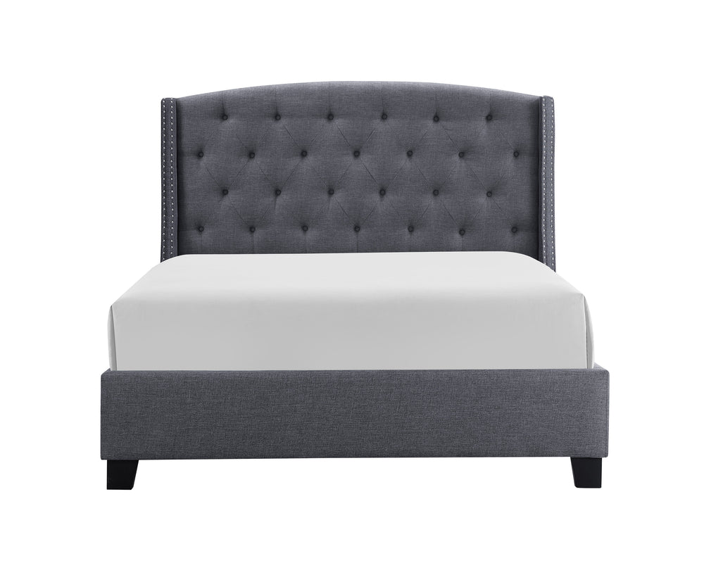 Queen Headboard, Footboard - Gray