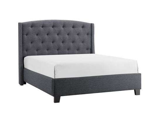 Queen Headboard, Footboard - Gray