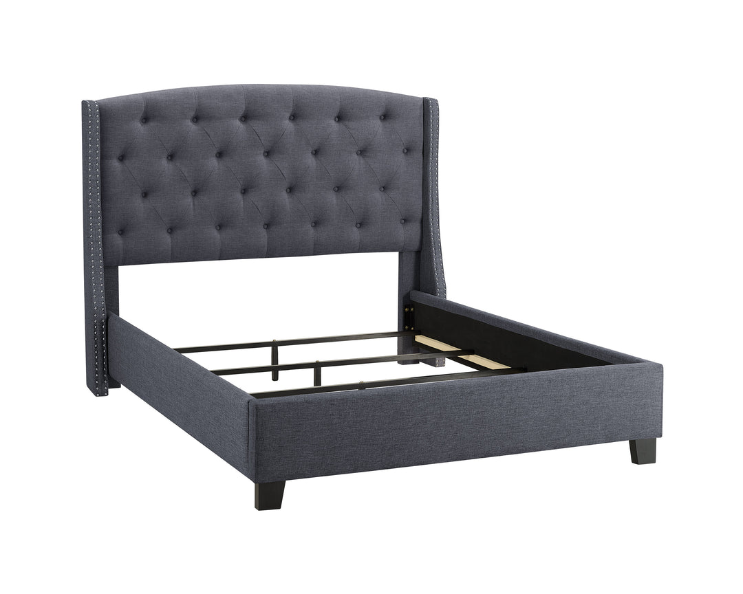 Queen Headboard, Footboard - Gray