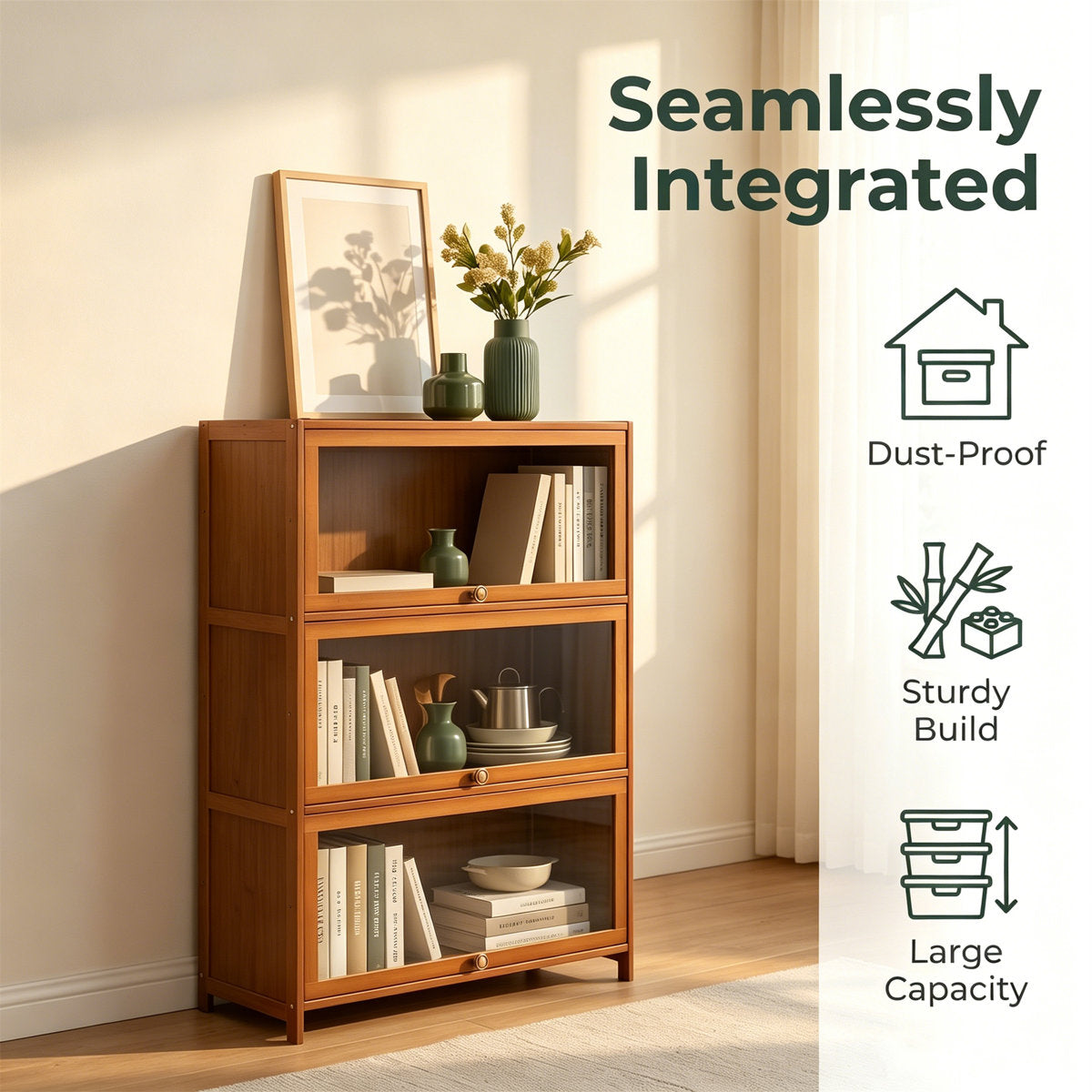Nanmu Bamboo Storage Cabinet