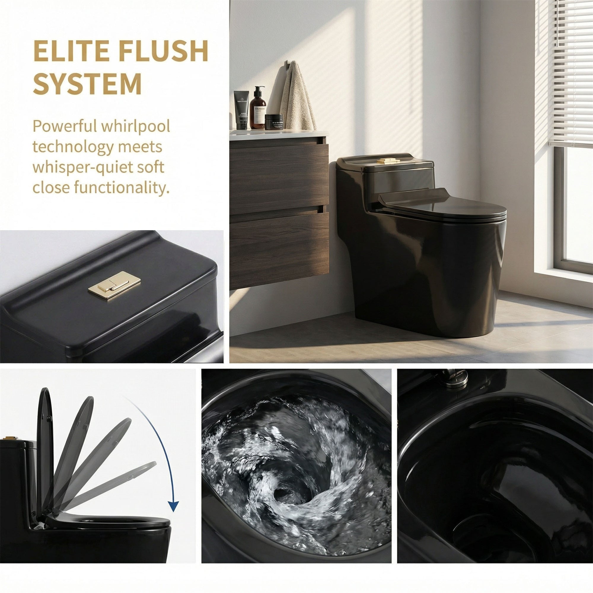 1.45 Gallons Per Minute GPF Elongated Comfort Height Floor Mounted One-Piece Toilet (Seat Included)