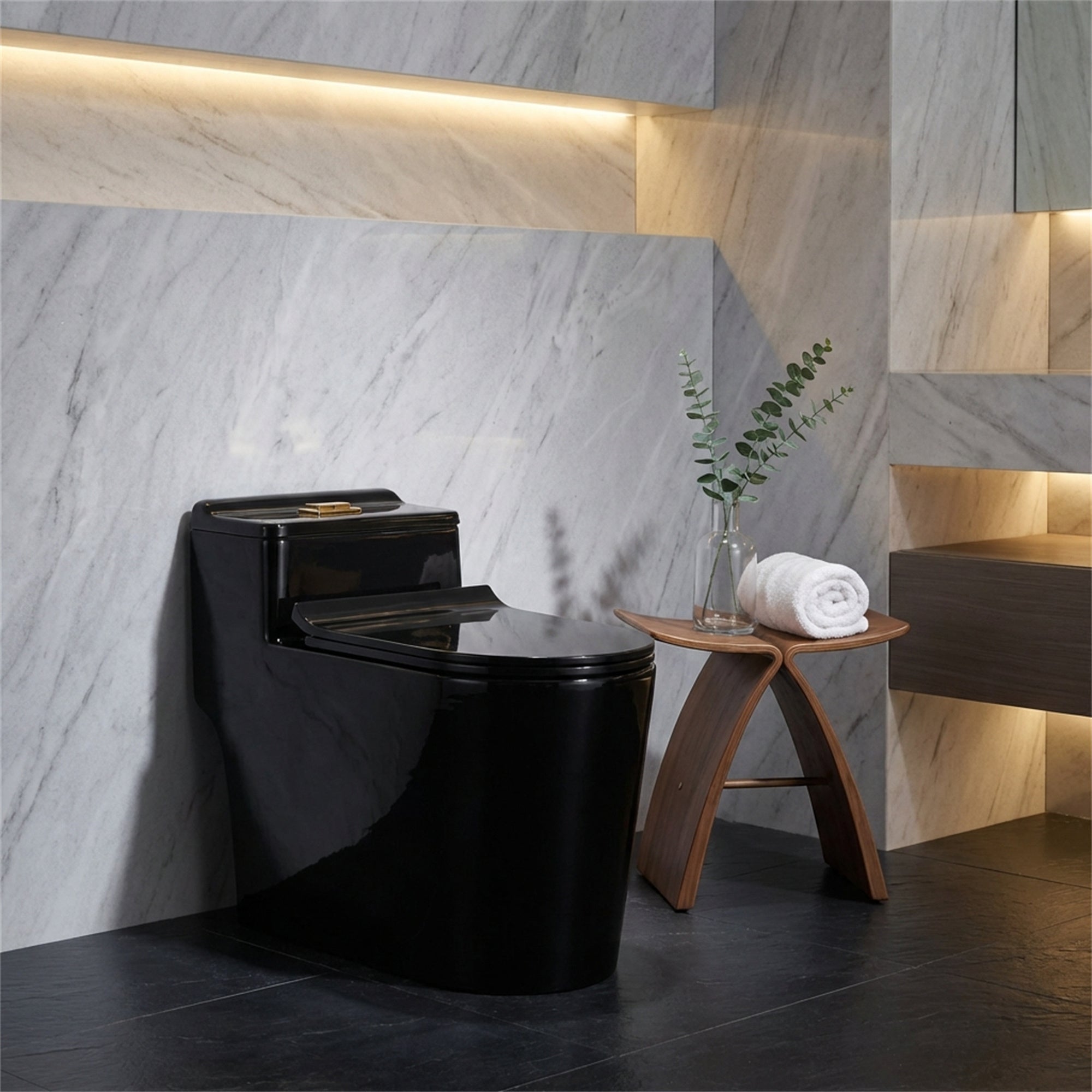 1.45 Gallons Per Minute GPF Elongated Comfort Height Floor Mounted One-Piece Toilet (Seat Included)