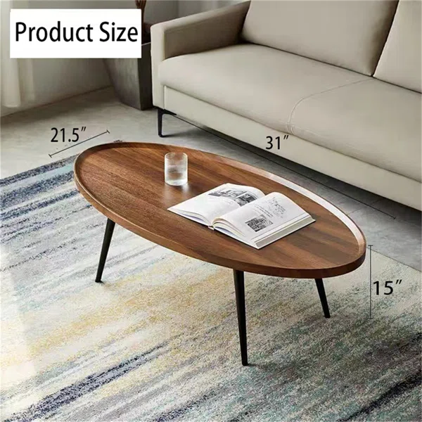 Wood Folding Coffee Table Space Saving Side Table