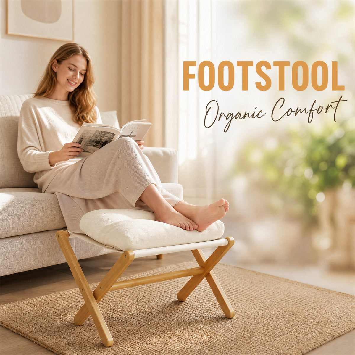 Bamboo Folding Footstool