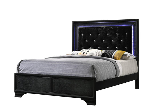 Queen Headboard, Footboard - Black