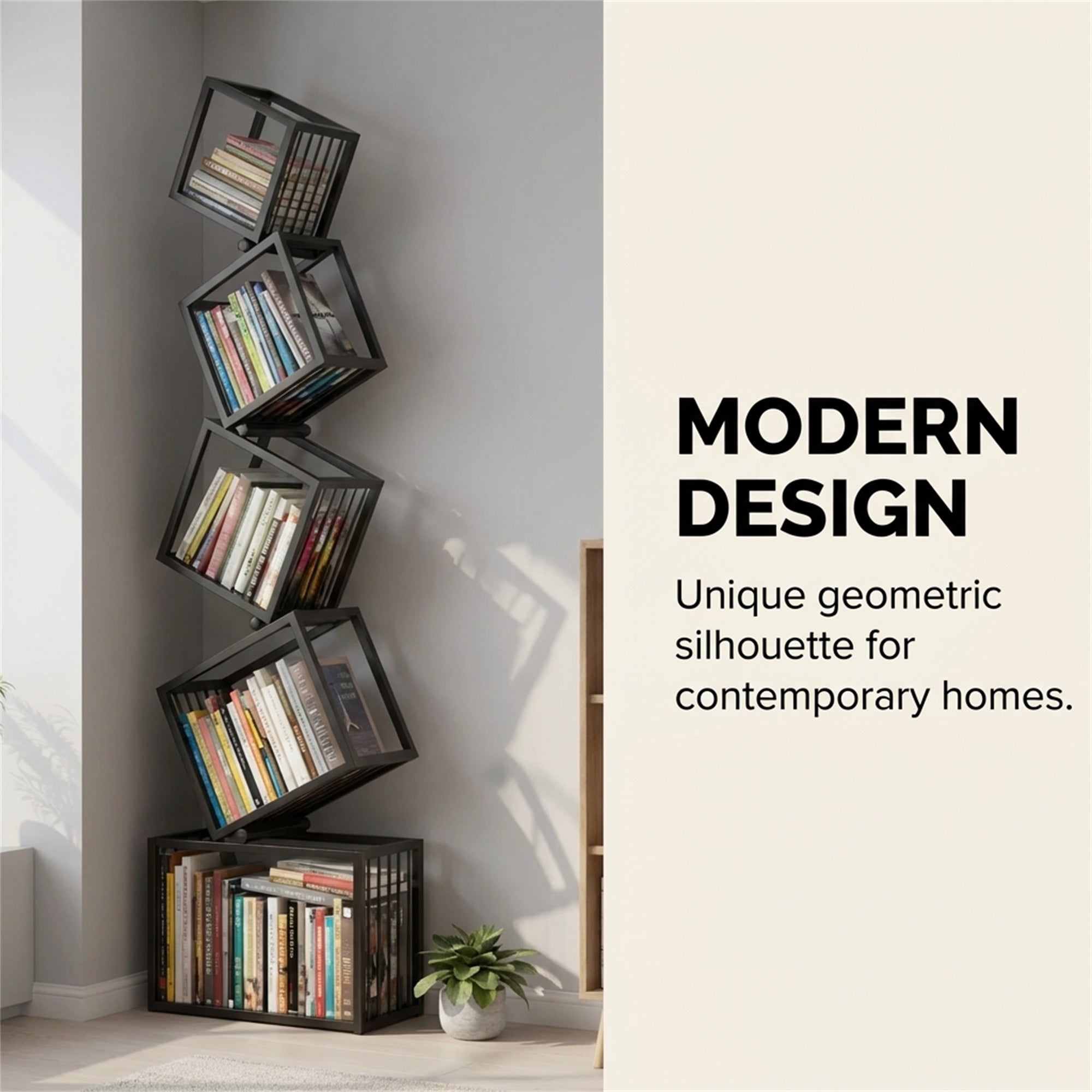 Metal Creative Corner Floor Stand With Custom Display Shelves And Wall-mounted Bookshelf Sturdy And Reliable Construction Provides Secure Support For Your Items