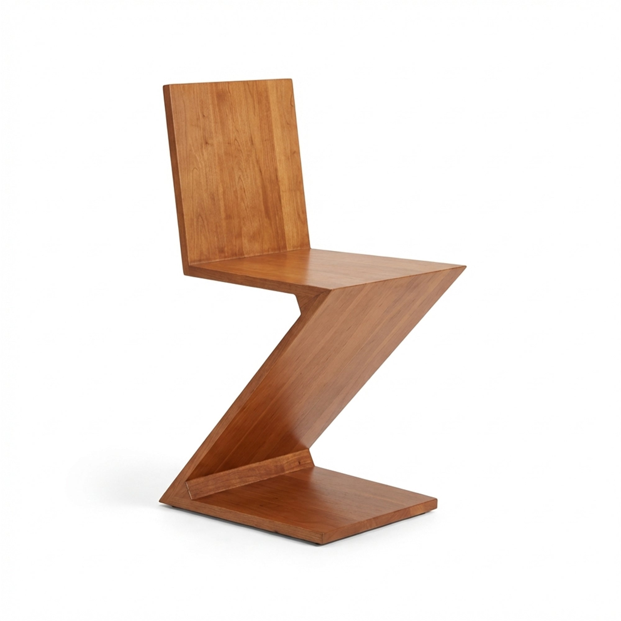 Retro-style Z-shaped Curved Contour Chair, Designed To Contour To The Lower Back For Comfortable Support